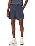 Goodthreads Men's Slim-Fit 7" Inseam Flat-Front Comfort Stretch Chino Shorts, Navy, 32