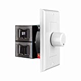 OSD 100W in Wall Volume Control Impedance Matching for Home Speakers, Rotary Knob White SVC100