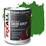 FIXALL Skid Grip Anti-Slip Coating, 1 Gallon, Emerald, Exceeds ADA Standards, Ideal for Safety Areas, Slip-Resistant Pavement, Cement & Concrete Paint