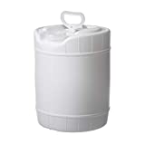 Hudson Exchange 5 Gallon Winpak Handled Container with Cap, HDPE, White