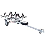 Malone Auto Racks MicroSport Trailer Kayak Transport Package with 4 Malone J-Pro2 Kayak Carriers