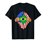 Brazilian Blood Inside Me T-Shirt | Brazil Flag Gift