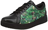 FitFlop Women's Rally Tennis Sneaker-Jungle Print, Black Mix, 5