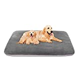Magic Dog Super Soft Extra Large Dog Bed Orthopedic Pet Beds 47 Inches Jumbo Washable Anti Slip Bottom Dog Sleeping Mattress with Removable Cover, Light Grey XL