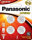 Panasonic CR1616 3.0 Volt Long Lasting Lithium Coin Cell Batteries in Child Resistant, Standards Based Packaging, 4-Battery Pack