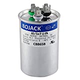 BOJACK 40+5 uF 40/5 MFD 6% 370V/440 VAC CBB65 Dual Run Circular Start Capacitor for AC Motor Run or Fan Start or Condenser Straight