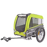 Veelar Pet Bike Trailer Bicycle Trailer for Small,Medium or Large Dogs, Dog Bicycle Carrier (Large, Green)