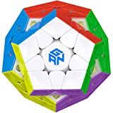 GAN Megaminx M, 33 Magnetic Speed Cube, Gans Megaminx M Stickerless 3 by 3 Magic Cube, Pentagonal Dodecahedron Concave Shape Puzzle Toy