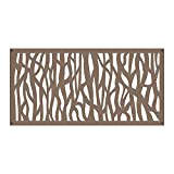 Barrette Outdoor Living 73030575 Sprig Decorative Screen Panel, Saddle