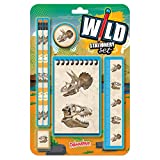 Wild Stationery Set - Dinosaur from Deluxebase. These cool school stationary sets for boys include 2 pencils, eraser, sharpener, ruler and notebook