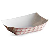 Disposable Paper Food Tray 3Lb Heavy Duty, Paper Plate, Food Tray, Plates Disposable, compostable Plates eco Friendly, Grease (100)