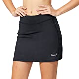 BALEAF Women's Tennis Skirts Golf Skorts Lightweight Athletic Skirts with Shorts Pockets Running Workout Sports Black Size L