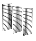 Only Garment Racks #1898BLK (3PCS) Only Garment Racks Commercial Grade Gridwall Panels  Heavy Duty Grid Panel for Any Retail Display, 2 Width x 5 Height, 3 Gridwall Panels Per Carton (Black Finish)