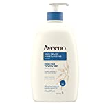 Aveeno Skin Relief 24-Hour Moisturizing Lotion for Sensitive Skin with Natural Shea Butter & Triple Oat Complex, Unscented Therapeutic Lotion for Extra Dry, Itchy Skin, 33 fl. oz(Pack of 1)