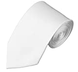Mens Solid Color 2.75" Slim Tie - White