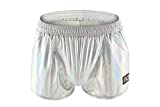 Swbreety Men's Shiny Metallic Boxer Shorts Sport Loose Swim Trunks Swimwear