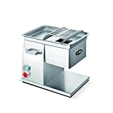 KWS SL-48 Commercial 1320W 1.8HP Electric Stainless Steel Fresh Meat Cutter for Restaurant/Deli/ Butcher Shop ( Blade Thickness Variation Available) (4mm)