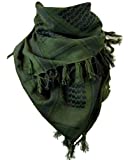 Dhana Style Afgan Stole Military Shemagh Tactical Shemagh Arab Desert Keffiyeh Neck & Head Scarf Wrap Turban Woven Cotton 100% (Green)