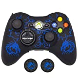 BRHE Cool Silicone Protector Cover Case Anti-Slip Soft Comfort for Xbox 360 Controller Skin (Blue)