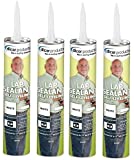 Dicor 501LSW-1, RV Rubber Roof Sealant Self Leveling Caulk, White, 4 Pack