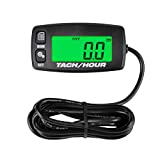 Runleader Digital Maintenance Tach/Hour Meter,Battery Replacement for Small Gas Engine,Used on Riding Lawn Tractor Generator Compressor Chainsaws Outboard Motor Pressure Washers