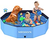 Meowant Foldable Dog Pool, Hard Plastic Dog Swimming Pool for Large Dogs, Collapsible Dog Pool Pet Bath Pool, Portable Bathing Tub for Dogs Cats(48inch.D x 12inch.H)