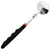 ZZHXSM Stainless Steel Telescopic Review Mirror 30mm Round Mirror 360 Degree Rotation Telescoping Inspection Mirror Mechanics for Viewing Dead Angle, Checking the Underbody