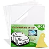 PSLER Car Windshield Sticker, Windshield Applicator, Clear Window Cling Car Inspection Sticker Holder Static Cling Window Film for Cars 10PCS 4 x 6 inch Static Cling Vinyl for Pass Holder