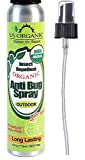 US Organic Organic Mosquito Repellent Anti Bug Outdoor Pump Sprays, 4 Ounces, Certified Organic, Proven Results by lab Testing, deet-Free