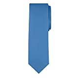 Jacob Alexander Solid Color Men's Regular Tie - Cornflower Blue