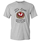 JJ's Diner - Leslie World's Best Waffles TV Show T Shirt - Small - Sport Grey