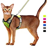 Cat Harness and Leash Escape Proof Cat Harness for Cats, Adjustable Cat Leash and Harness Set for Cat Walking Harness Cat with Soft Breathable Mesh & Reflective Strip