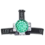 Happy Hydro - Green LED Headlamp - Designed to Not Disturb Light Sensitive Indoor Growing Plants