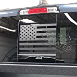 Elevated Auto Styling - Dodge RAM 2019+ Rear Middle Window American Flag Decal - Made in USA (Straight)