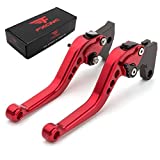 FXCNC CNC Aluminum Short Adjustable Brake Clutch Levers Compatible with YFM700 Raptor 700 R 2008-2020, YFZ450 YFZ450R YFZ450X 2008-2020, YFM250 Raptor 2008-2013, Raptor 250R 2011