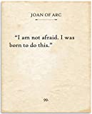 Joan of Arc (Jehanne Darc)- I Am Not Afraid - 11x14 Unframed Typography Book Page Print - Great Gift for Biblical and Historical Lovers Under $15