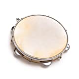 Capoeira Leather Pandeiro Drum Tambourine Samba Brasil Wood Music Instrument 10"