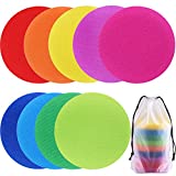 SIQUK 63 Pieces Carpet Spot Markers Hook and Loop Carpet Marker for Classroom, 9 Colors