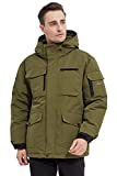 Orolay Men's Warm Parka Jacket Anorak Winter Coat with Detachable Hood ArmyGreen L