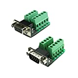 Sysly DB9 Male and DB9 Female D-SUB Adapter Plate Connector RS232 Serial to Terminal Board Signal Module
