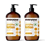 Everyone Nourishing Hand and Body Lotion, 32 Ounce (Pack of 2), Coconut and Lemon, Plant-Based Lotion with Pure Essential Oils, Coconut Oil, Aloe Vera and Vitamin E (Packaging May Vary)