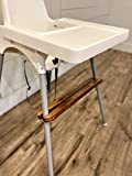 Highchair Footrest for IKEA Antilop Baby Highchair Natural Wood Bamboo Footrest (Dark)