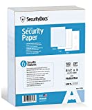 SecurityDocs Security Paper for Medical and Federal use, CMS Certified, Copy and Tamper Resistant, Pantograph, Inkjet and Laser Printer Compatible – 8.5 x 11 Inches, 500 Sheet Supply, (59116)