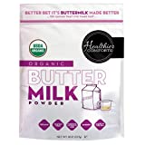 Healthier Comforts Organic Buttermilk Powder | USDA Certified Organic Powdered Buttermilk, Kosher, Gluten Free, Non-GMO | Dry Buttermilk Powder for Baking Supplies, Biscuits & Gravy, Mini Pancakes 7oz