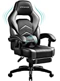 Gaming Chair with Footrest and Massage ,Computer Chair Lumbar Support Ergonomic Gaming Chair, Gaming Chair 360°-Swivel for Office or Gaming Gray