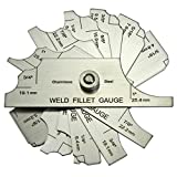 RIVERWELD 7piece Fillet Weld Set Gage Rl Gauge Depth Gauges Welding Inspection Test Ulnar Metric & Inch