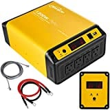 1200W Pure Sine Wave Inverter Power Converter DC 12V to AC 110-120V Power Source with 15 Feet Remote Control Cable