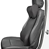 Dreamer Car Thick Back Support Lumbar Support for Car & Car Neck Pillow kit for Driving Fatigue Relief,Memory Foam Ergonomic Back Cushion Comfort Your Neck and Back,Black