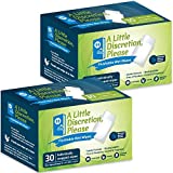 A Little Discretion, Please | Individually Wrapped Flushable Wipes For Adults in Discreet Unmarked Packaging | Unscented, Septic and Sewer Safe | Travel Wipes, Individual Wipes Biodegradable (60 Ct.)