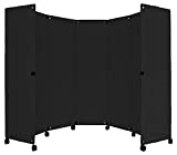 VERSARE Economical Portable Partition Room Dividers Freestanding Office Wall (MP10H) Black 10' Wide x 6'10'' Tall